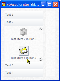 Skinned ListBar