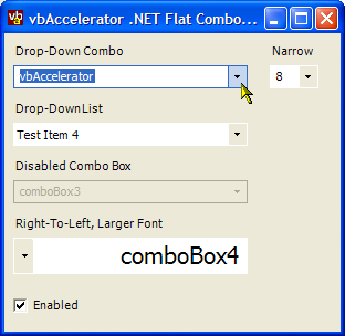 Flat Combo Box Demonstration