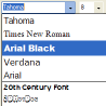 Click for Font ComboBox