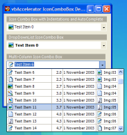 IconComboBox demonstration application