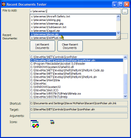 Recent Documents Demonstration Application