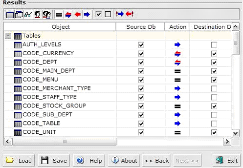 Klik! CompareLib Results Screen