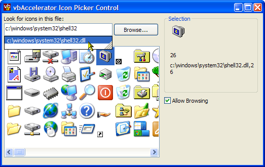 Icon Selector Demonstration