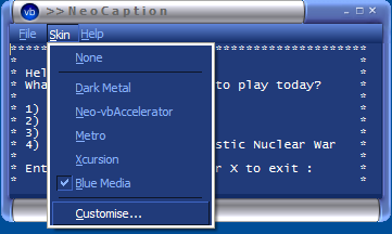 Blue Media Skin Applied