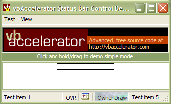 Status Bar Control Demonstration