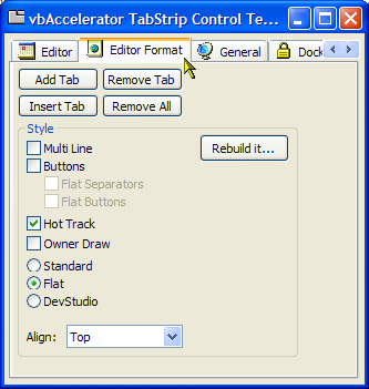 Tab Control Demonstration Project