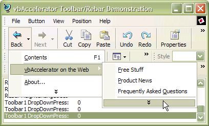 vbAccelerator Toolbar and CoolMenu Control v3.5