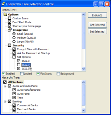 Hierarchy Selector Tree Control Demonstration