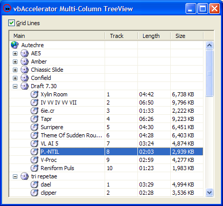 Multi-Column TreeView
Demonstration