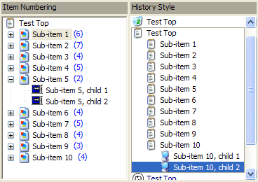 History and Number Styles