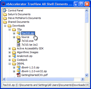 Shell TreeView Demonstration