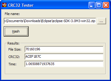 CRC32 Demonstration Application