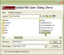 Hooked File Open Dialog Demo