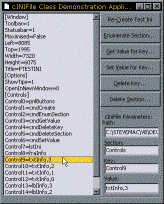 cIniFile Class Sample Application