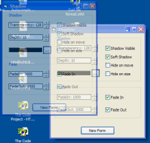 Window Shadow/Fade Out Transparency Sample