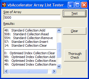 Index Collection Performance Tester
