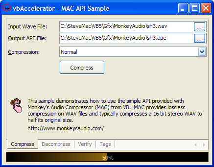 Monkey's Audio Compressor Sample