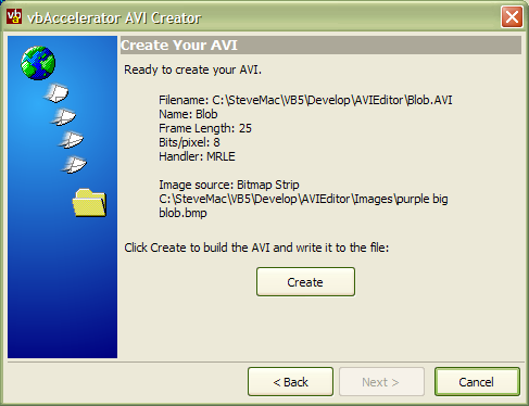 Create the AVI.