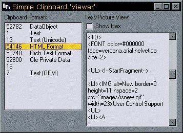 Simple, Notification Driven Clipboard Viewer