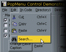 Icon Menu Control Demonstration