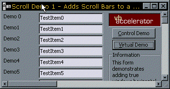 Scroll Bar Sample