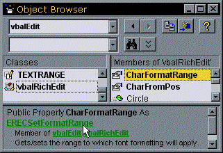 VB Object Browser with RichEd20.DLL Pane