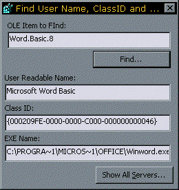 [OLE/Registry Information example]