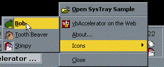 cNewMenu in the SysTray